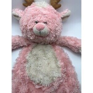Baby Ganz Flat A Pat Reindeer Pink Lovey